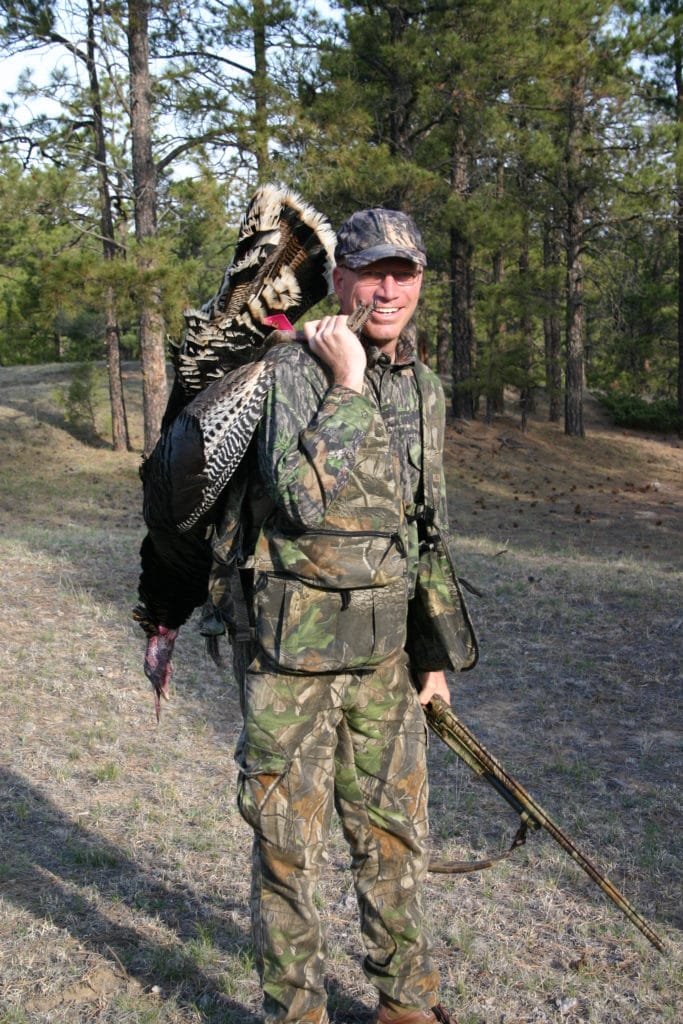 Hunter with turkey