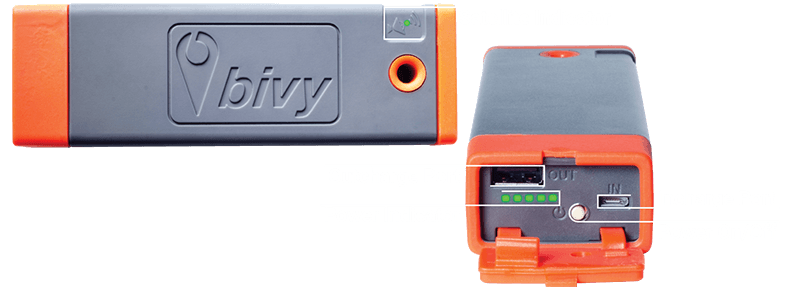 A detailed view of the Bivystick device