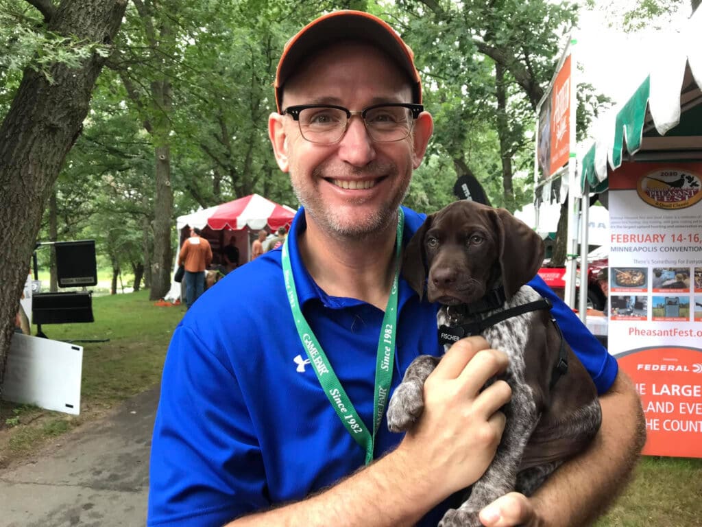 Matt Kucharski and GSP Pup