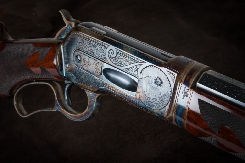 The finished Turnbull-Restored Winchester 1886. This gun was restored for Tom Selleck.