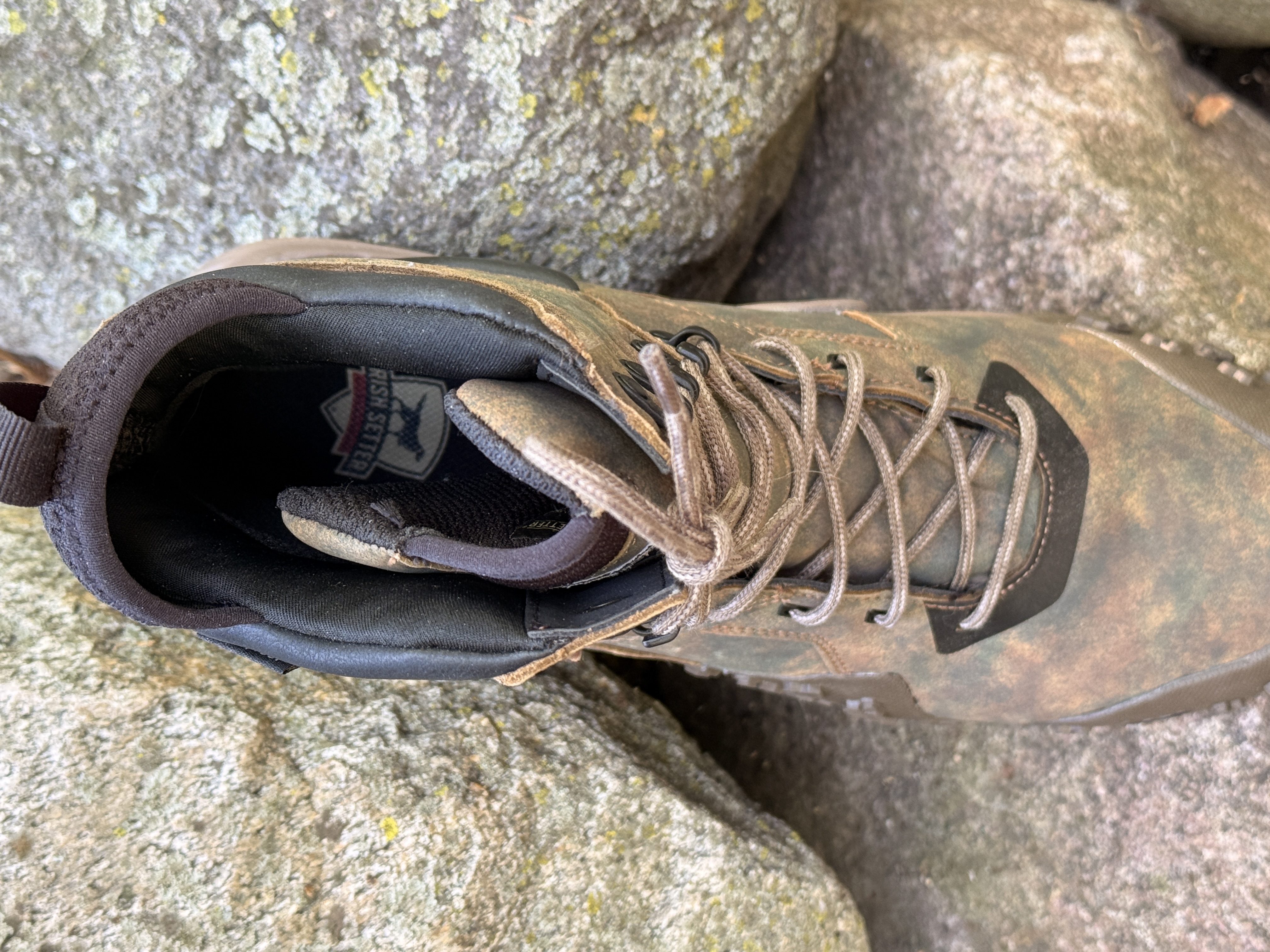8-inch VaprTrek waterproof leather camo boot
